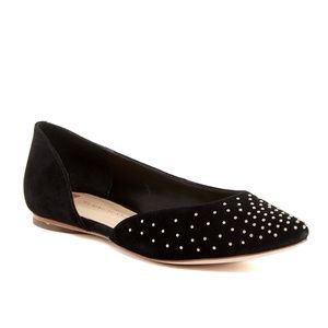 Elaine Turner Black Suede 'Silvia' Flat